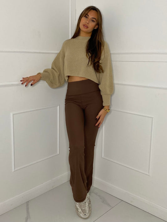 Ribbed Flares - Brown