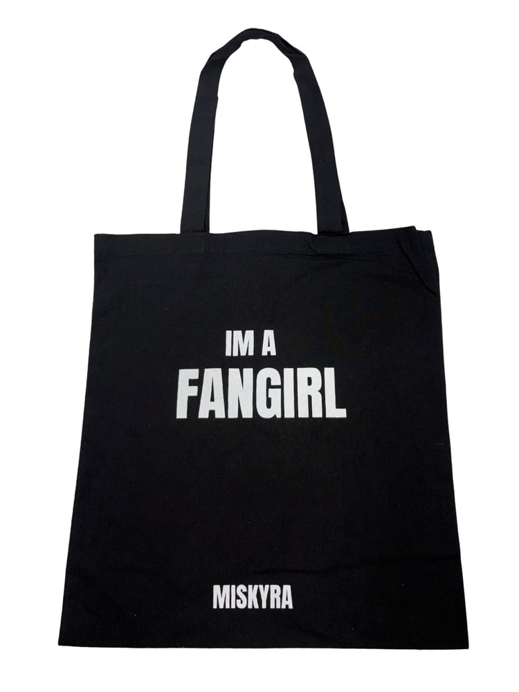 Fan Girl Canvas Tote Bag - Black