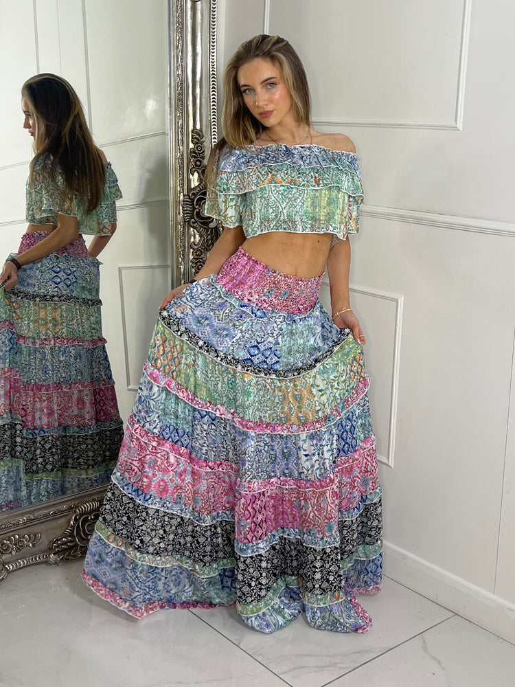 Boho Max Frill Skirt Co-ord - Multi 1