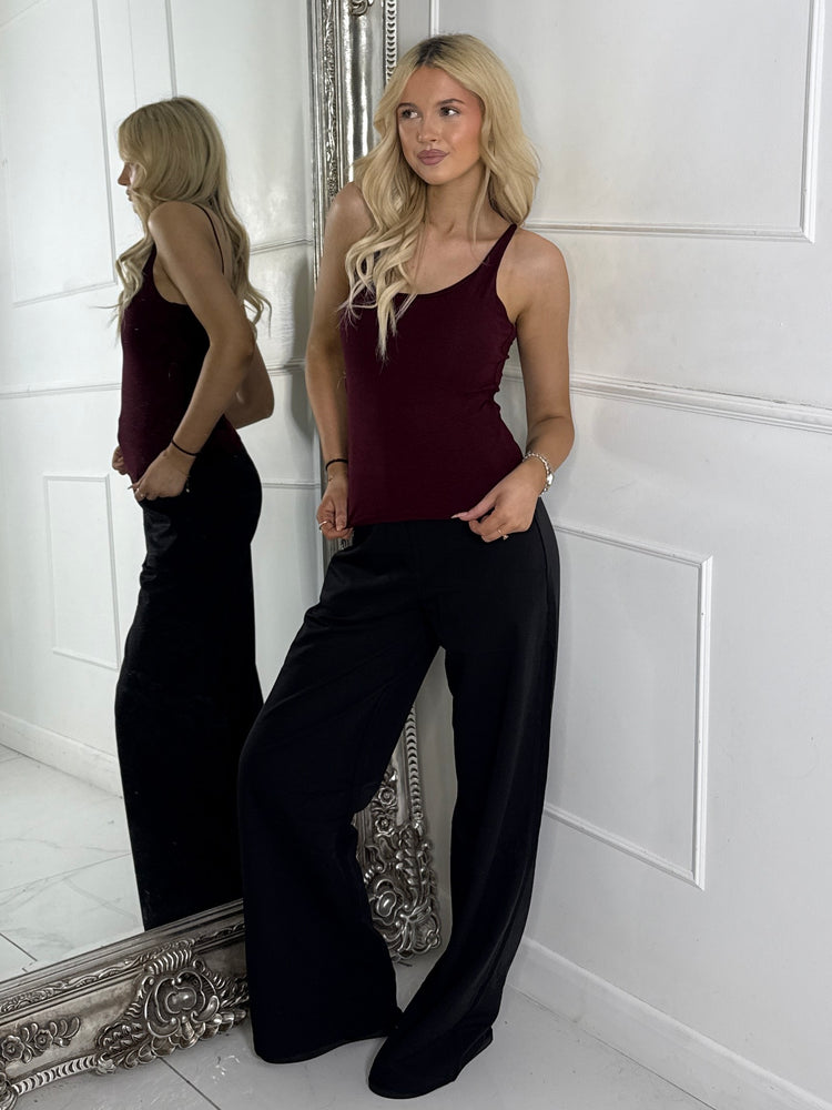 Strappy Basic Top - Wine