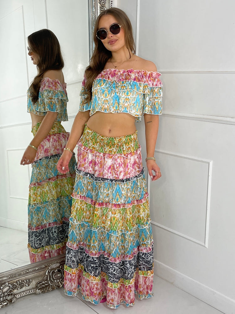 Boho Max Frill Skirt Co-ord - Multi 2