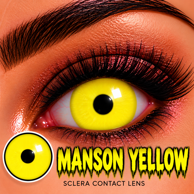 LIMITED EDITION : SCLERA EYE CONTACT - Manson Yellow - 16+