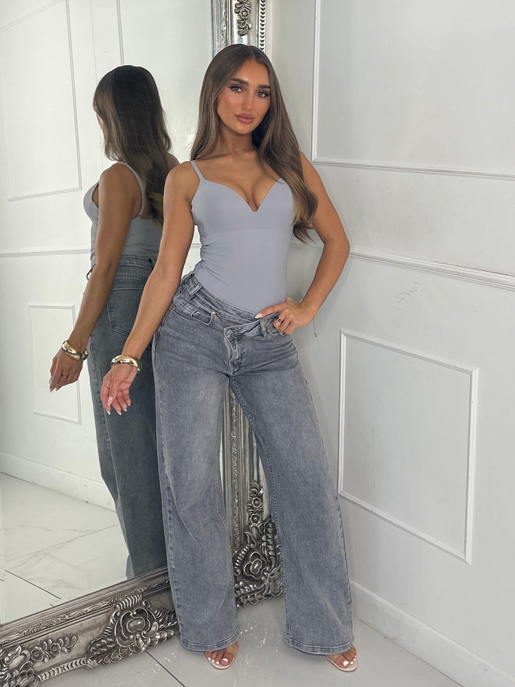 Seamless Shapewear Bodysuit - Grey