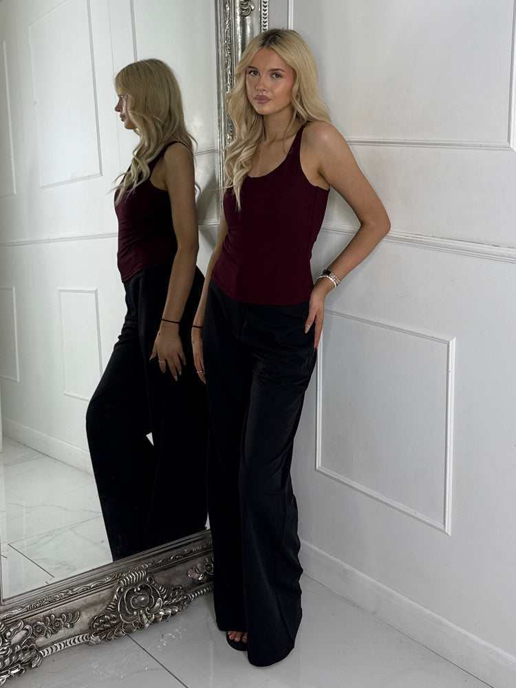 Strappy Basic Top - Wine