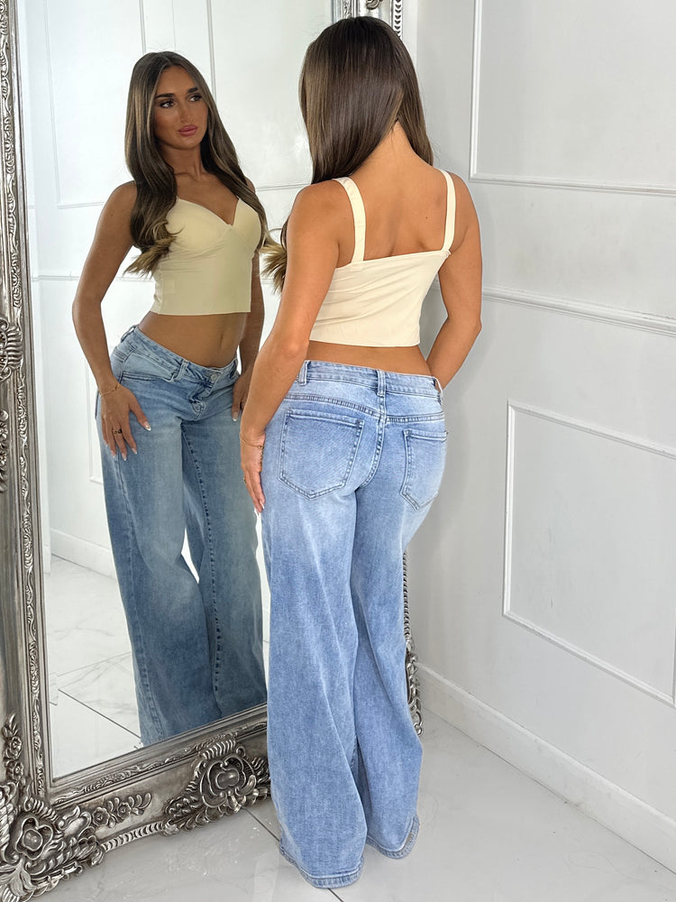 Shapewear Padded Crop Top - Beige