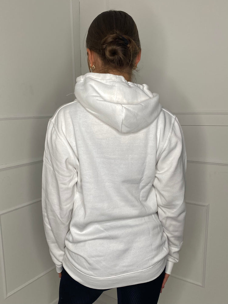 Fearless Statue Print Hoodie - White
