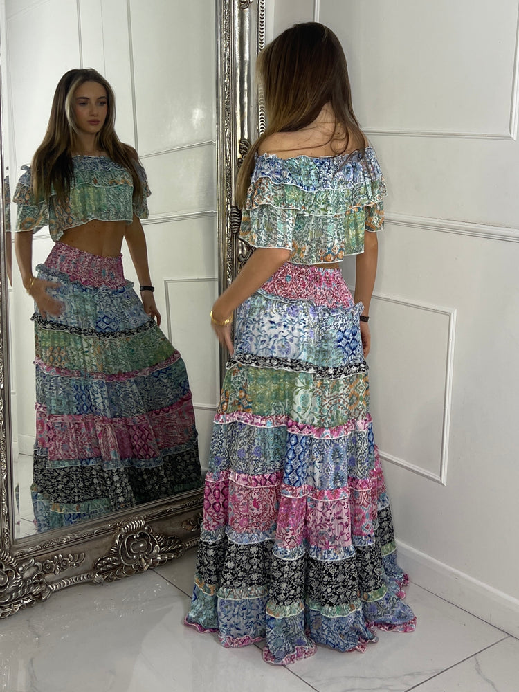 Boho Max Frill Skirt Co-ord - Multi 1