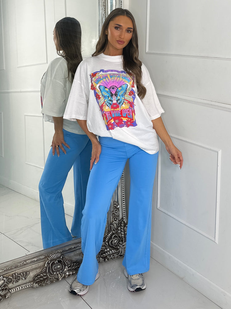 Sculpt Energy Straight Leg Pants - Baby Blue