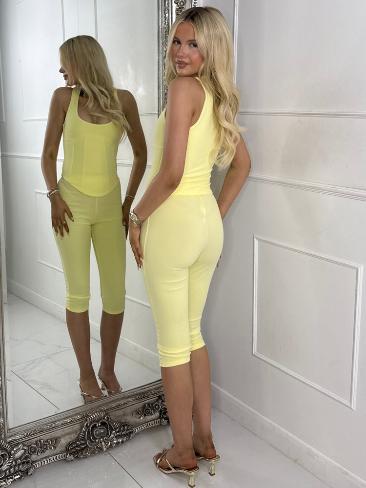 Corset & Capri Set -Yellow