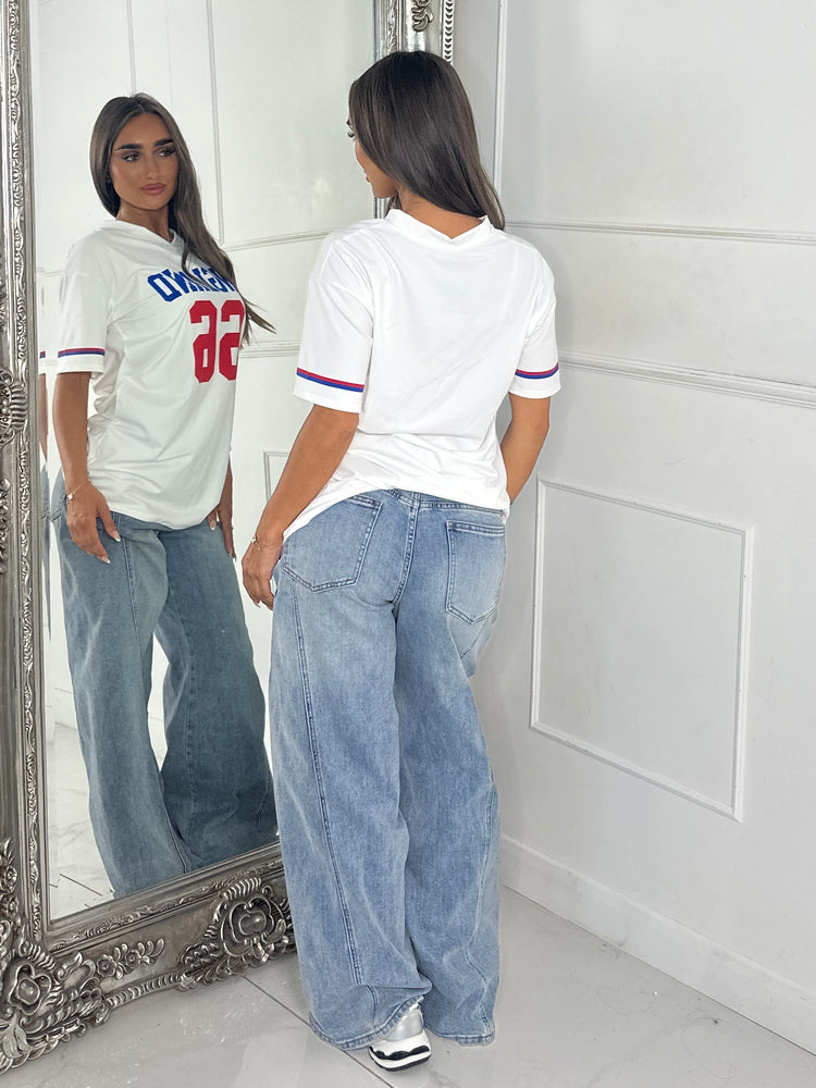 Oversized V Neck Tee - England