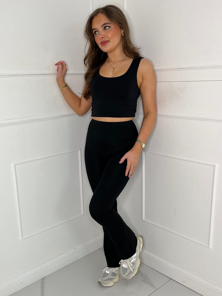 Sculpt Energy High Waist Flares - Black