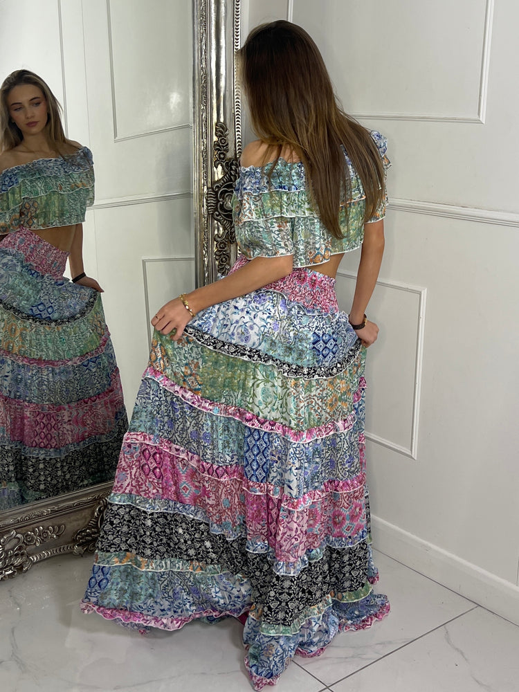 Boho Max Frill Skirt Co-ord - Multi 1