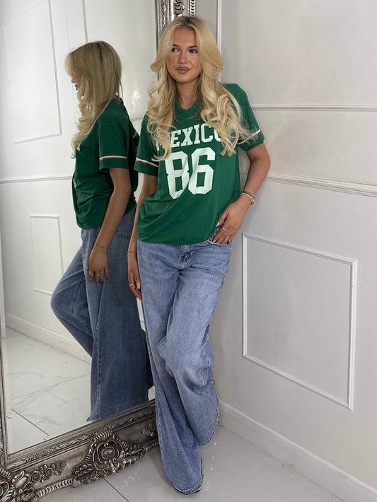 Oversized V Neck Tee - Mexico