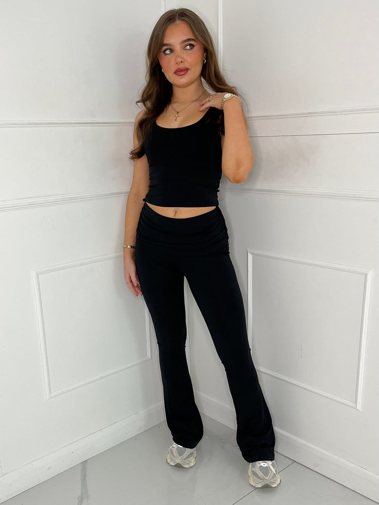 Tank Top & Flares Co-Ord Second Skin - Black