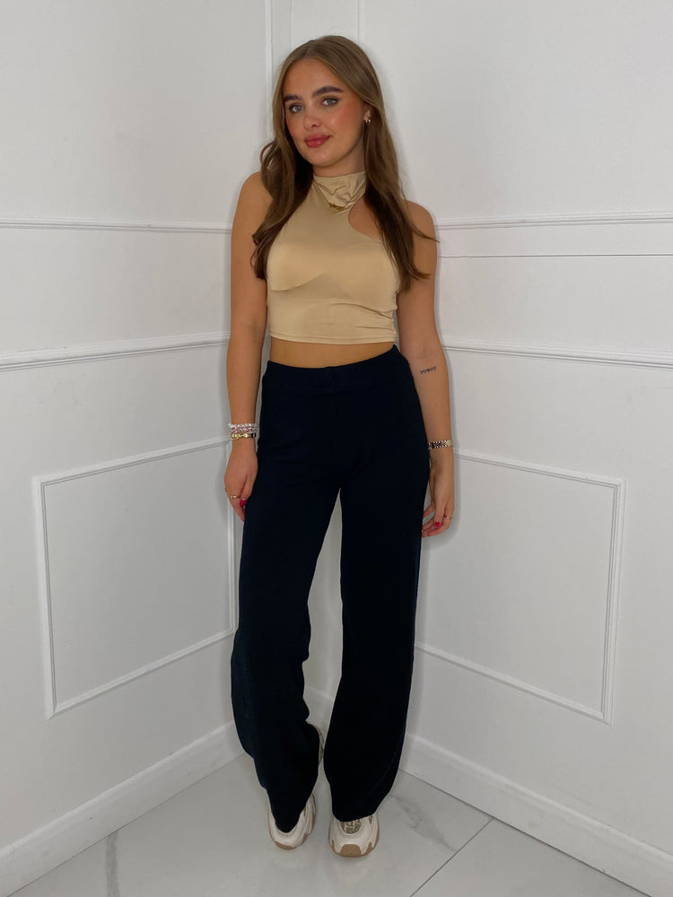 Flared Lounge Pants - Black