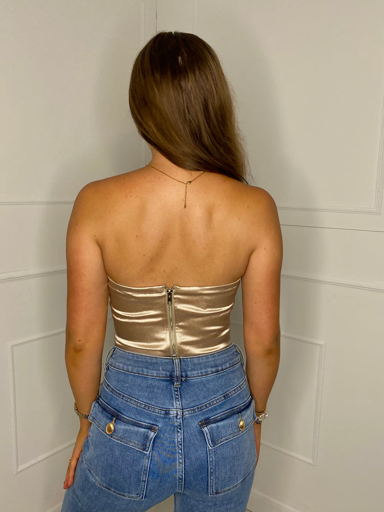 Satin Corset Top- Cream