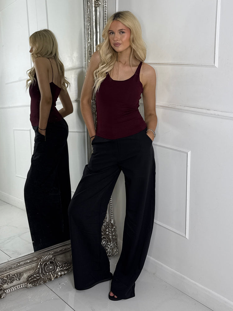 Strappy Basic Top - Wine