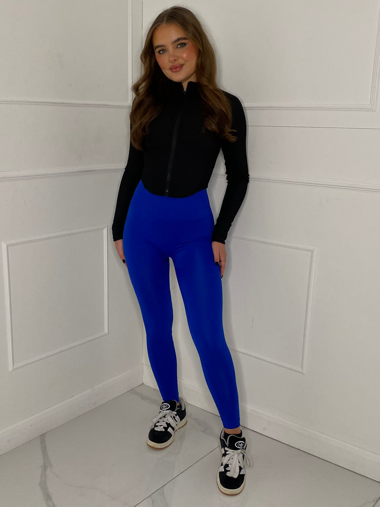 Ruched Bum Gym Leggings - Royal Blue
