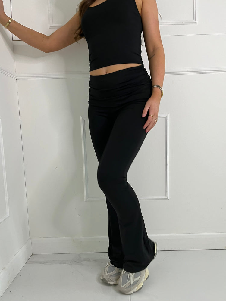 Fold Over Flares Second Skin - Black