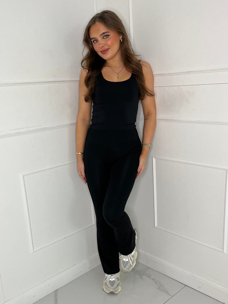 Sculpt Energy High Waist Flares - Black