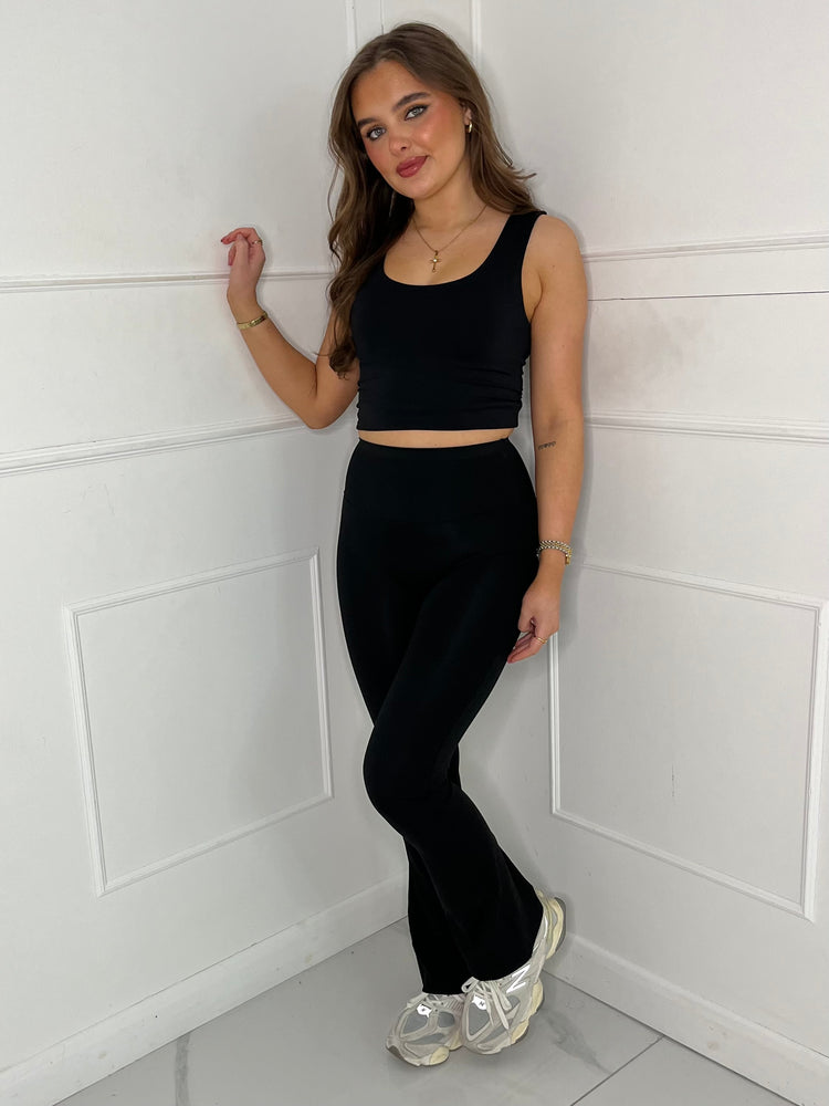 Sculpt Energy High Waist Flares - Black