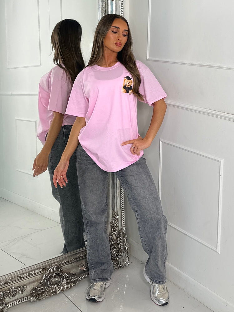 Represent Club Teddy Print Tee - Baby Pink
