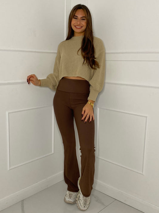 Ribbed Flares - Brown
