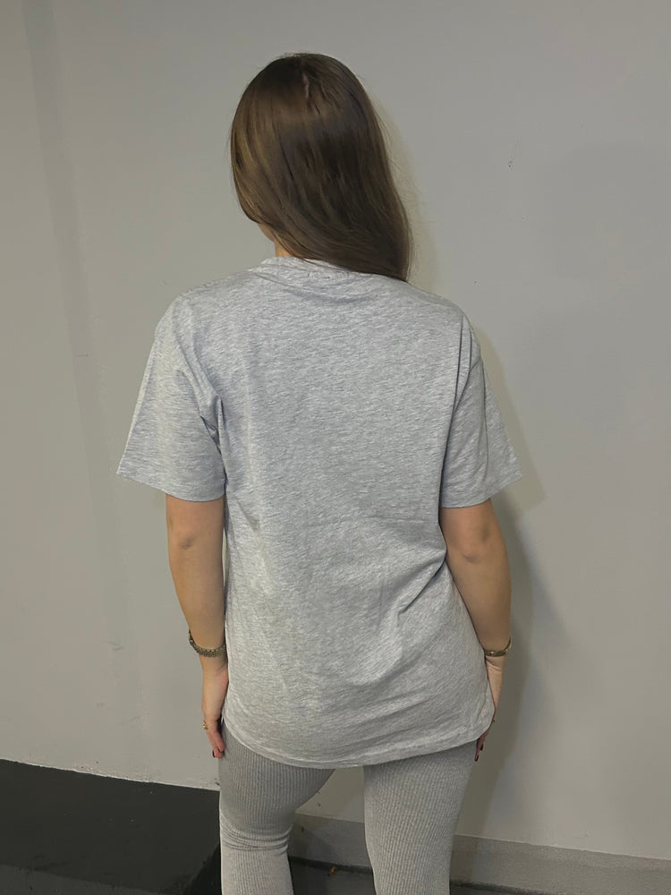 Miskyra Embroidered T-Shirt - Grey