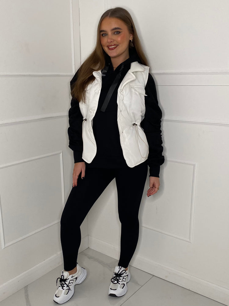 Pull-In Waist Gilet - White