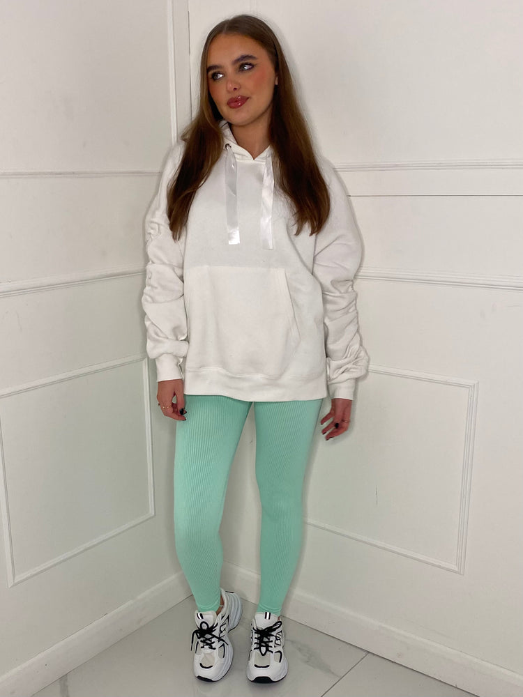 Seamless Ribbed Leggings - Mint Green