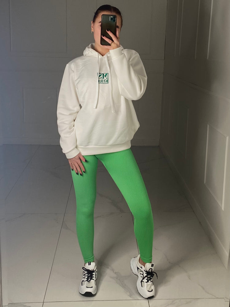 Seamless Ribbed Leggings - Green