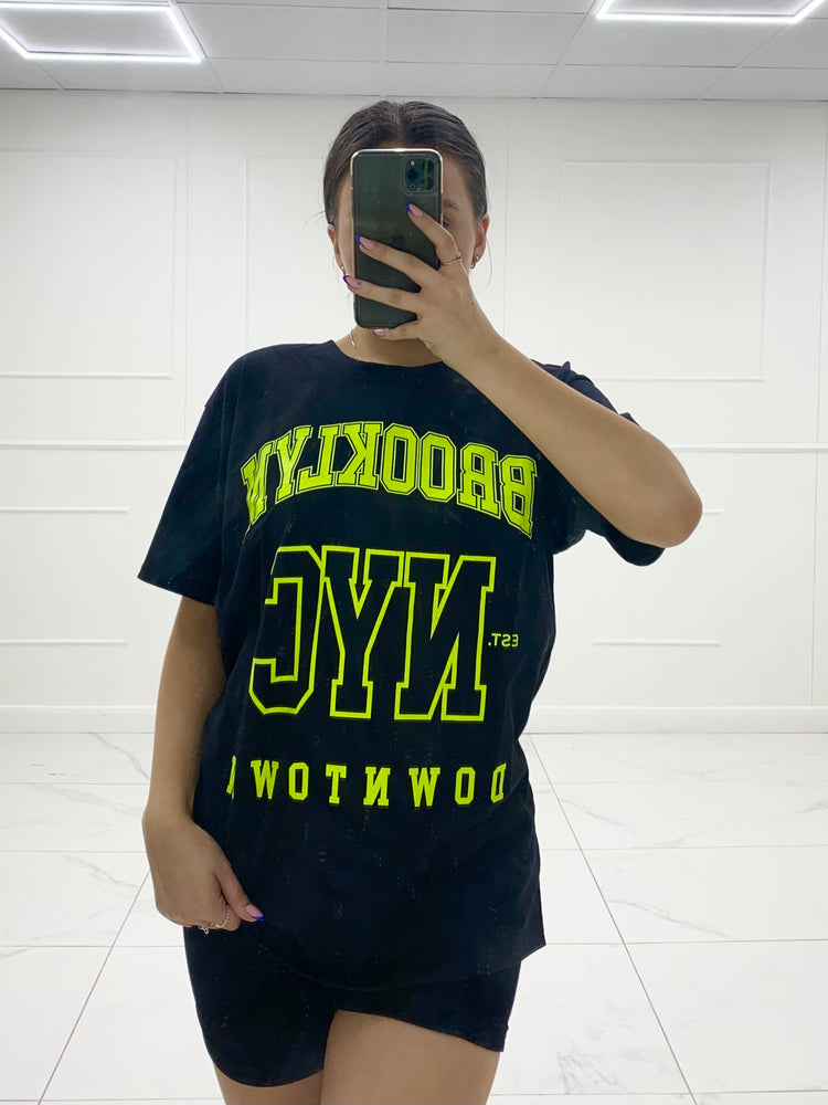 Brooklyn Print T-Shirt - Black