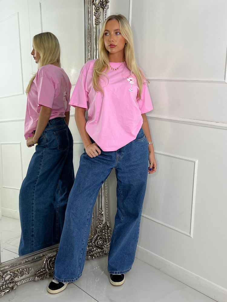 Pink Gin & Tonic Printed Tee - Baby Pink