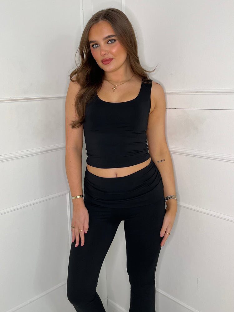 Round Neck Tank Top Second Skin - Black