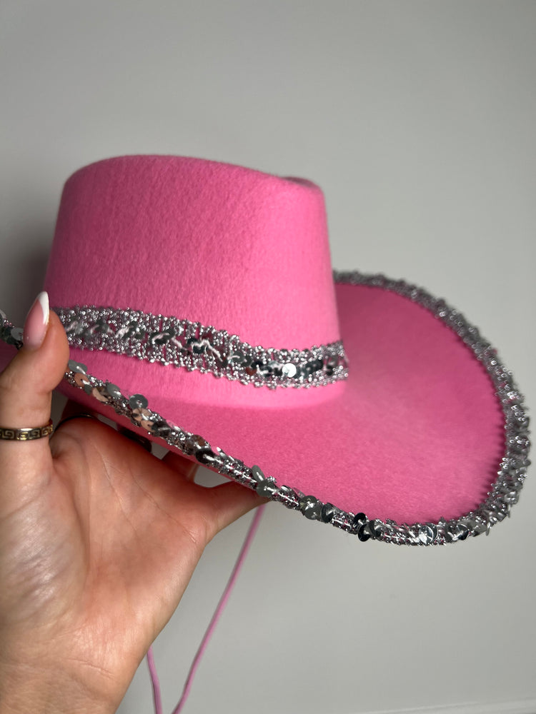 Sparkly Cowgirl Hat - Pink
