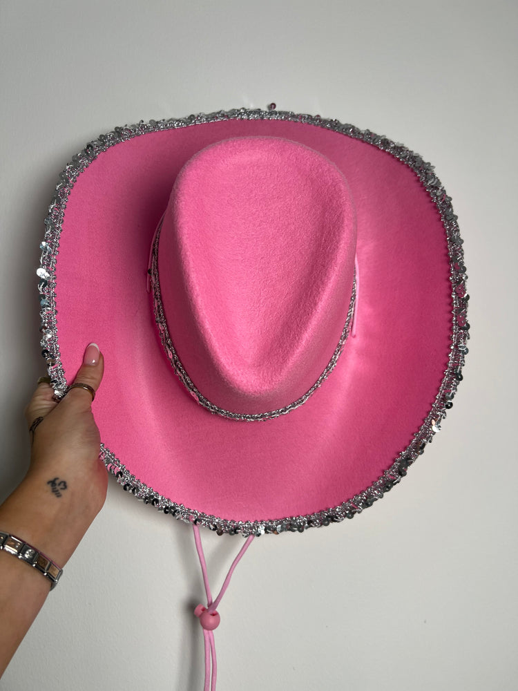 Sparkly Cowgirl Hat - Pink