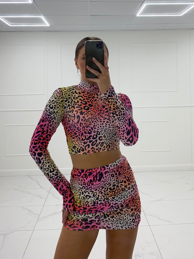 Leopard Print Slinky Co-Ord - Multi
