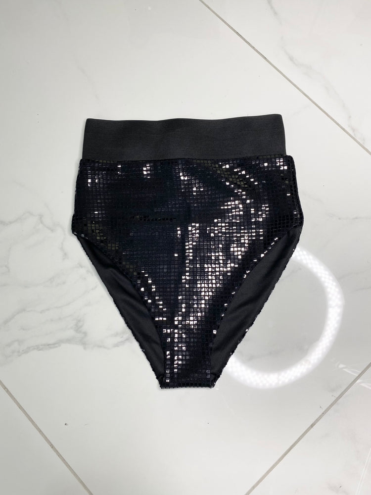 Sequin Knicker Shorts- Black