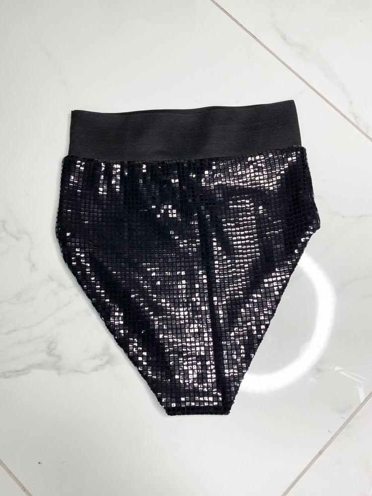 Sequin Knicker Shorts- Black