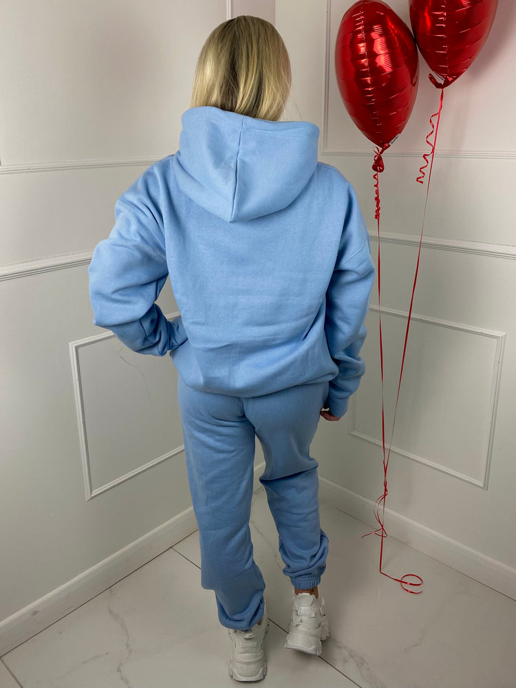 ‘French Riviera' Hooded Tracksuit - Baby Blue