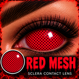 LIMITED EDITION : SCLERA EYE CONTACT - Red Mesh 2.0 - 16+