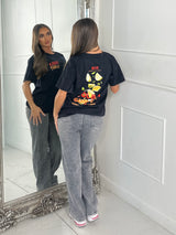 Tequila Sunset Print Tee - Black