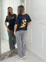 Tequila Sunset Print Tee - Black