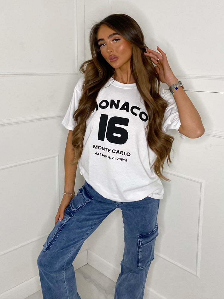 Monaco Print T-Shirt - White