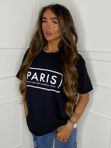 Paris Box Printed T-Shirt - Black