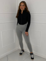 Ruched Bum Gym Leggings - Grey