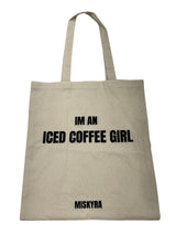 Iced Coffee Girl Canvas Tote Bag - Natural