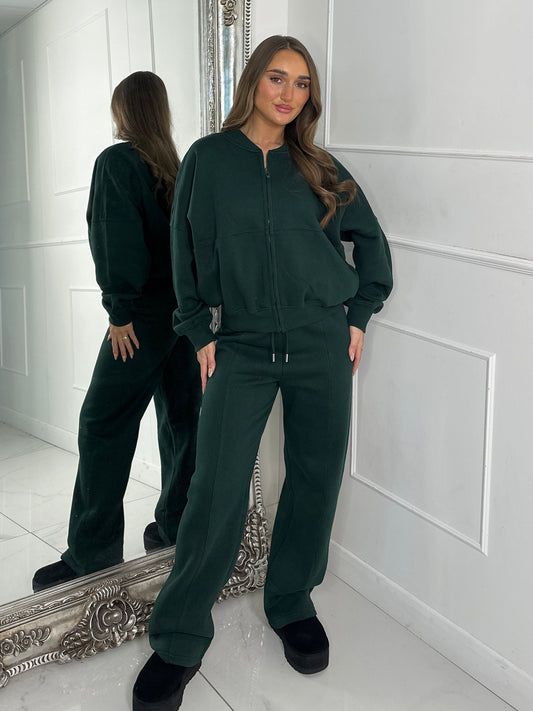 Bomber Jacket & Jogger Tracksuit - Forest Green