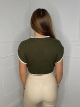 Sleeveless Knitted Jumper- Khaki