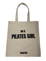Pilates Girl Canvas Tote Bag - Natural